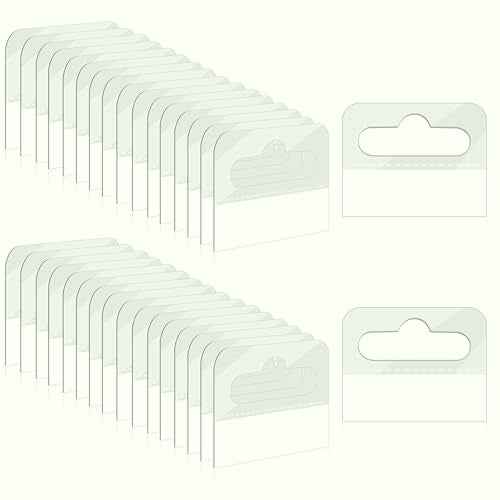 200 Pcs Hang Tabs, Clear Self-Adhesive Hanging Tabs, Heavy Duty Adhesive Hang Tags, Plastic Hang Tags with Slot Hole, Hanging Product Tags for Retail Display, 1.77x1.37 Inches
