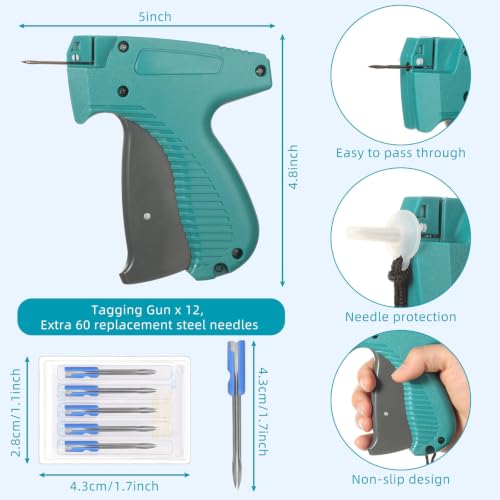 Honoson 6 Pcs Tagging Gun for Clothing with Steel Needles – 6 Pack