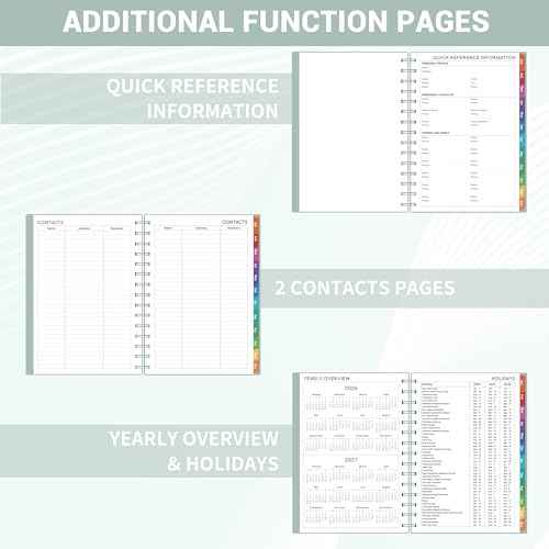 2026 Planner - 2026 Planner Weekly and Monthly from Jan. 2026 - Dec. 2026, Calendar Planner 2026 with Monthly Tabs, Inner Pocket, 8.5" x 6.4"
