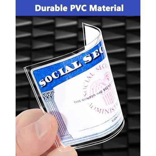 6 Pack Social Security Card Protector/New Medicare Card Protector Sleeve/Credit Card Holder,24 Mil Soft Clear Card Sleeves for Waterproof SSN