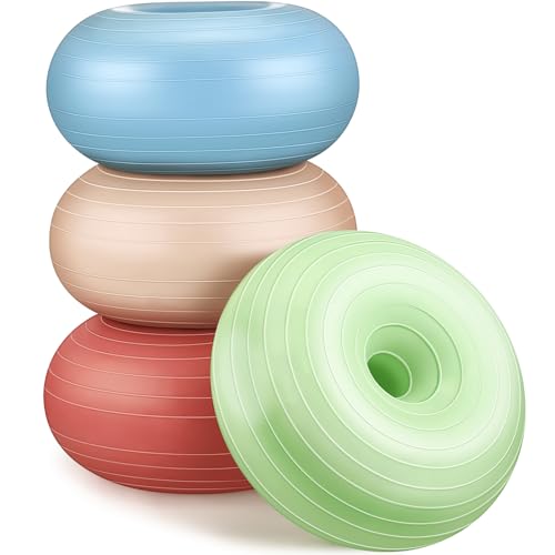Libima Macaron Color 4-Pack Flexible Donut Ball Chairs for Classroom & Kids Seating