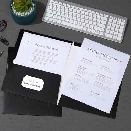 100 Pack 2 Pocket Glossy Laminated Paper Folders Letter Size First Day of School Presentation Folder Bulk Back to School Items for School Supplies Teacher Office Business Home - Black