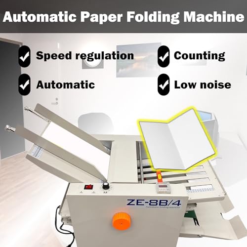 Digital Paper Folding Machine with Adjustable Speed & 4 Trays - HQHAOTWU