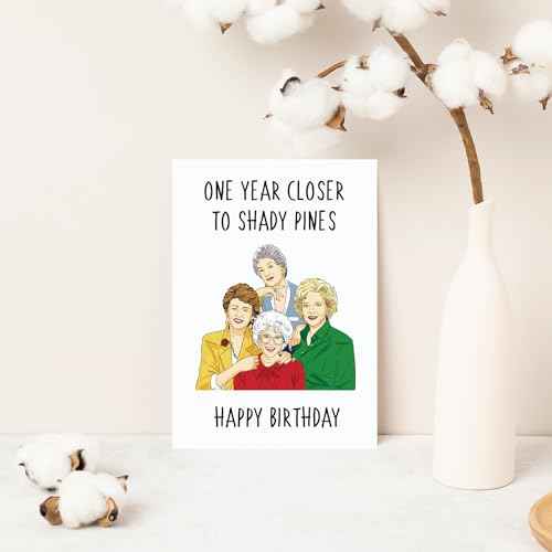 Golden And Girls Birthday Card Gift For Best Friend Bestie Her, Funny 40th 50th 60th Getting Older Birthday Card for Mom Grandma Wife Sister Women
