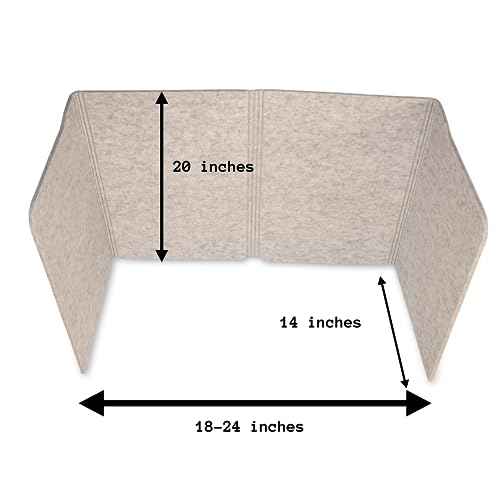 practical products Portable Acoustic Divider - Home Office freestanding - Classroom - Teaching Organizers - Desk Space countertops - Testing Centers - Sound dampening - Computer Desk (Small Grey)