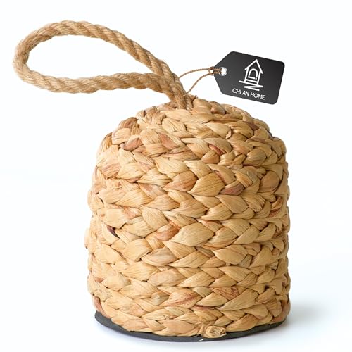 Water Hyacinth Door Stop 4.4 lb – Decorative Heavy-Duty Door Stopper