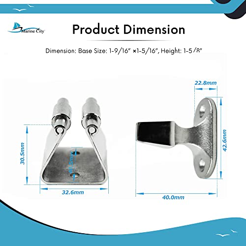 MARINE CITY Door Stopper Catch and Holder, Heavy-Duty Stainless Steel, Rust-Resistant, Ideal for Boats, RVs, Marine Use, Doors, Cabinets and Hatches