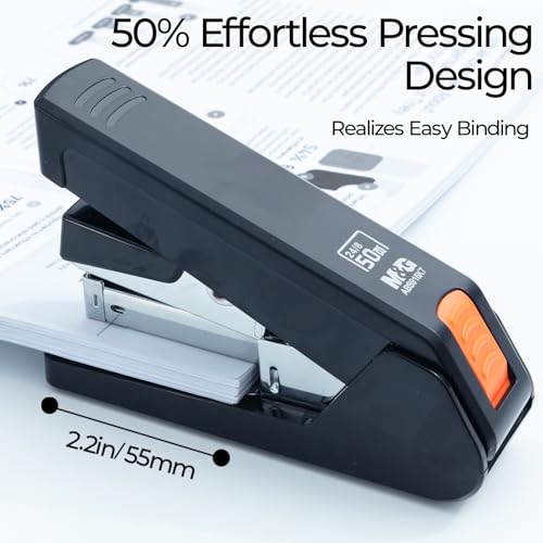 M&G Heavy-Duty Desk Stapler Black 50 Sheet Capacity No-Jam Effortless Stapler