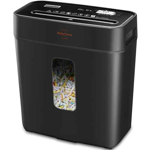 Shredder for Home Use 8-Sheet Cross-Cut Paper Shredder with P-4 Higher Security,Shred Card/Clip/Staple,Small Document Shredding Machine for Home Office Heavy Duty with Jam Proof,3.04-Gal Bin