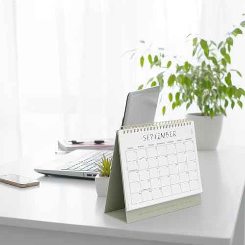 Aesthetic Desk Calendar 2025-2026 - Runs from June 2025 until December 2026 - Beautiful Small Flip Desktop Calendar for Easy Organizing