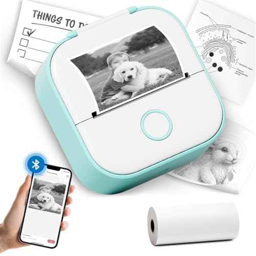 T02 Sticker Printer, ¡¼2024 New Upgrade¡½ Mini Thermal Maker, Sticker Printer Machine, Bluetooth Wireless Portable Maker for Kids Birthday