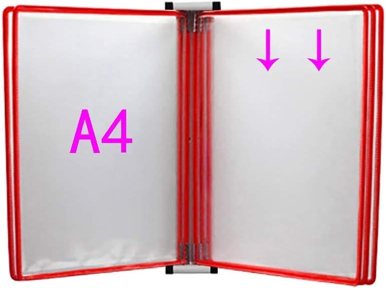 Gray Wall Mounted Flip Chart System A4 Display File Holder for Office & Exhibitions