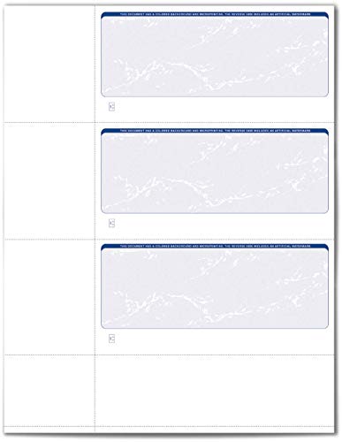 VersaCheck 750 Personal Wallet Checks – Blue Prestige, 250 Sheets (3 Checks per Sheet) Form #3001-3