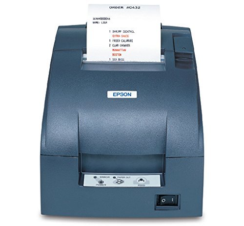 Epson TM-U220B, Impact, Two-color printing, 6 lps, Ethernet, Auto-cutter, Auto-Status, PS-180 Power supply, Dark Gray (Renewed)