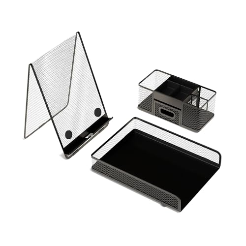 TRU RED 2-Pack Magnetic Document Stand with Lip, Matte Black