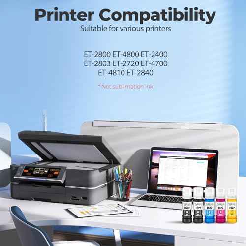 522 Ink Refill Bottles ET-2800 ET-4800 ET-2400 ET-2803 T522 Ink Refill Bottles Compatible for 2800 ET 2800 ET 4800 ET 2400 ET2800 ET4800 ET2400 ET2803 ET-2720 ET-4700 ET-4810 ET-2840 Printer