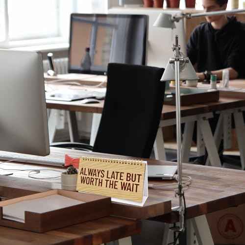 Fancy Land Funny Desk Signs Sarcastic 30 Flip Over Messages Desktop Supplies for Holiday Teachers Nurses Office Staff Coworker Colleague Humorous Gag Exchange Favor