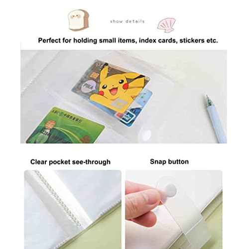 3x5 Index Cards Clear Plastic Holder Organizer Pouches Book Binder 40 Page Hold 160 Cards 4 Pack