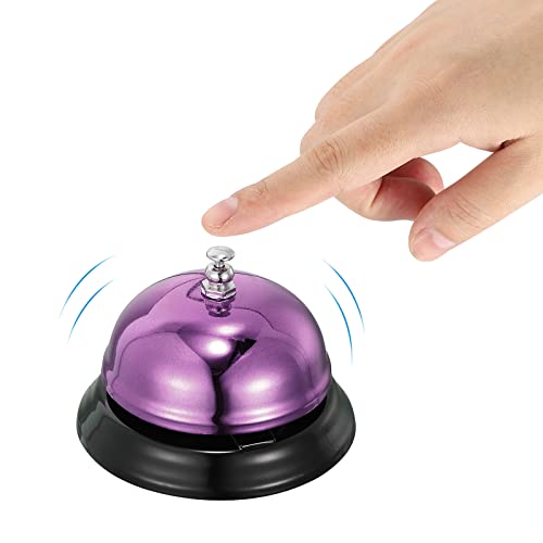 uxcell Purple Desk Bell 85mm Dinner Bell for Restaurants & Service