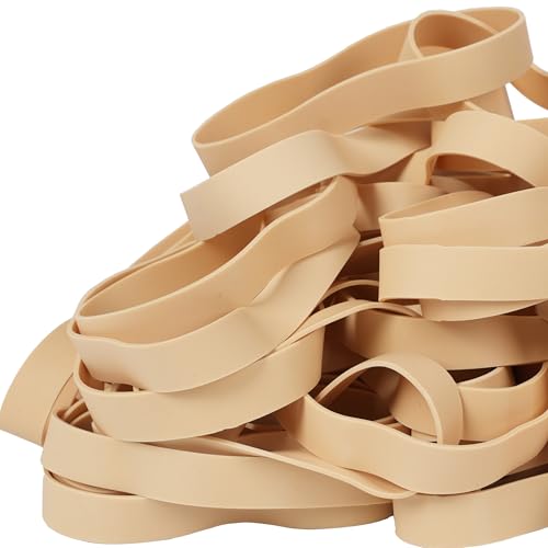 Large Rubber Bands 40 Pcs Size105 Heavy Duty Beig﻿e 5.12" Length – Multipurpose Elastic