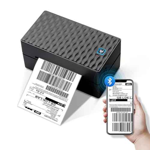 Thermal Label Printer, 4x6 Shipping Label Printer for Small Business, Bluetooth Label Printer for Shipping Packages, Compatible with iOS, Android, Windows, Mac, UPS, USPS - Black