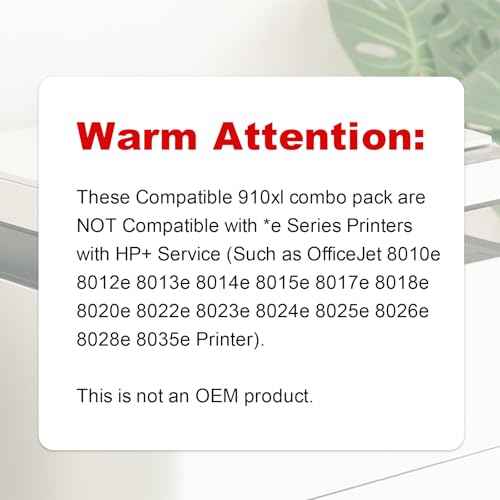 GREENARK Compatible 910xl Ink cartridges 910 XL Replacement for OfficeJet 8010 8012 8013 8014 8015 8017 8018 8020 8022 8023 8024 8025 8026 8028 8035 Printer. (NOT Compatible with e Series Printer)
