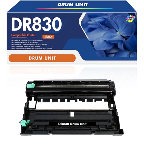 DR830 DR-830 Drum Unit Black 1-Pack Compatible Replacement for Brother DR830 DR 830 DR-830 for HL-L2400D L2405W L2460DW L2460DWXL L2865DW L2480DW DCP-L2640DW MFC-L2807DW L2820DW L2820DWXL Printer