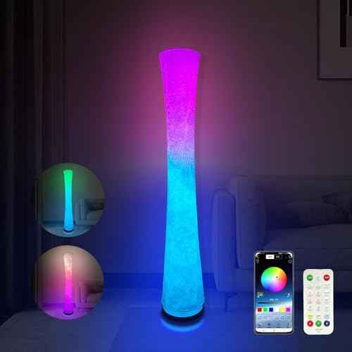 Floor Lamp, Floor Lamps for Living Room, Floor lamp for Bedroom, Standing lamp, RGB Color Changing, Music Sync, APP Remote Control, 62'' Standing Lamp for Living Room (61¡±)