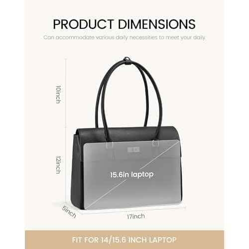 LOVEVOOK Laptop Bag for Women Work Tote Messenger Bag Waterproof Business Office Professional Handbag Shoulder Bag