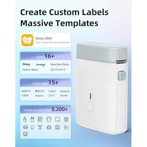 Bluetooth Label Maker Machine with Tape - Mini Label Maker Simple Printing, Easy to Connect, 203DPI HD Printing, with Multiple Templates for Home Office Organization, White