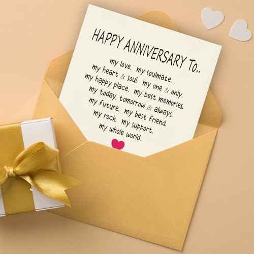 Anniversary Card to Husband | Happy Anniversary Card & Gifts for Men, Husband, Him, Boyfriend | Wedding