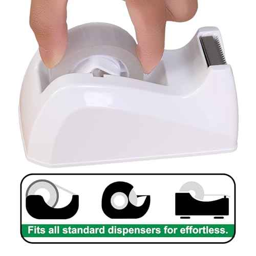 16 Rolls Easy Tear Transparent Tape Refills - Gift Wrapping Tape for Dispensers - Crystal Clear, Effortless Tear, Strong Adhesion - Invisible Tape 3/4 in x 1000 in for Office, School, Home