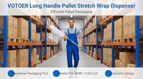 Long Handle Pallet Stretch Wrap Dispenser, Film Packing Machine