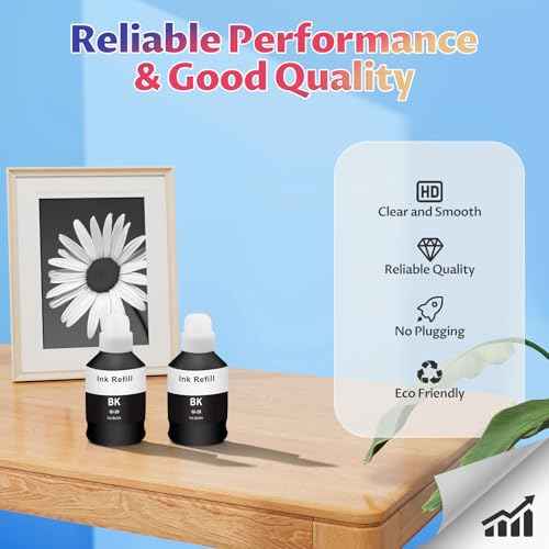 Compatible with Canon PIXMA G6020 G7020 GI-20 Black Ink Refill Bottles for Canon 20 GI-20 GI20 GI 20 Black Ink Bottles Refill G6020 G7020 G5020 MegaTank Printer, High Yield GI10 GI 20 170ml, 2 Pack