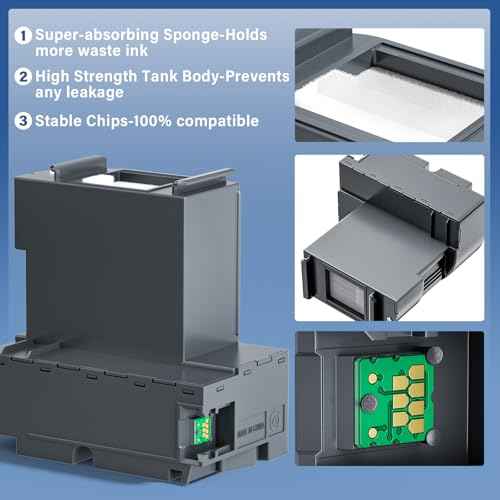 T04D1 T04D100 Ink Maintenance Box Compatible for ET-15000 ET-3850 ET-4850 ET-3760 ET-4750 ET-3750 ET-4760 ET-3710 ET-5150 ET-3830 ET-2980 ET-2988 ET-M1000, TO4D1/TO4D100/04D1/EWMB2