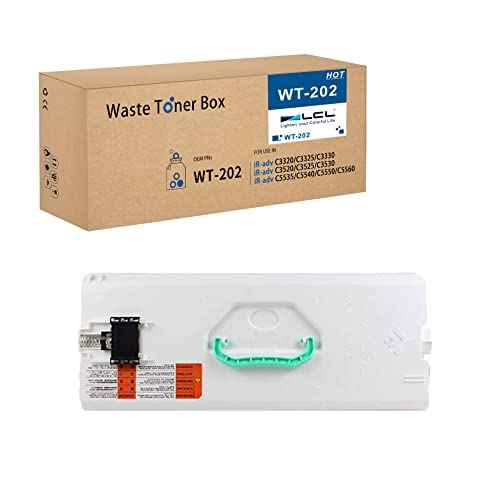 LCL Compatible Waste Toner Bottle Replacement for Canon WT202 WT-202 imageRUNNER Advance C3320 C3325 C3325i C3330 C3330i C3520 C3520i C3525 C3525i C3530 C3530i (GPR53 C-EXV49 NPG67) (1-Pack )