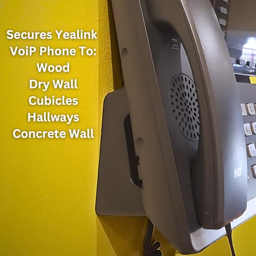 Yealink Wall Mount Bracket for VoiP Phone T46U, T46S, T46G - Fits to Exact Specifications Ensures a Secure and Stable Install for Access to All Telephone Cables, Global Teck Bundle Microfiber Cloth