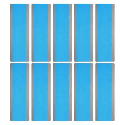 PATIKIL Guided Reading Strips, 10pcs Tracking Highlight Colored Overlay Bookmark Reduce Visual Stress Teacher Teaching Supplies for Classroom, Blue 19x7cm