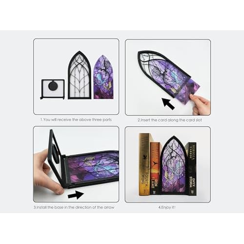 TwoDays 4th Wing Inspired Book Nook ? Fantasy Dragon Merch Bookshelf Decor for Book Lovers, Gifts for Bookish Collectors Library (Black)