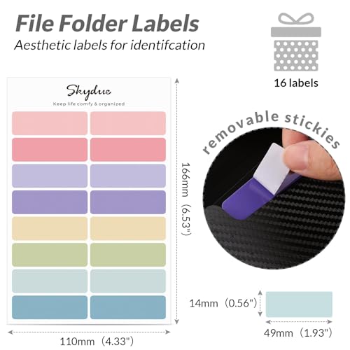 SKYDUE Black Accordion File Organizer with 7 Pockets - Portable Letter/A4 Size Document Folder