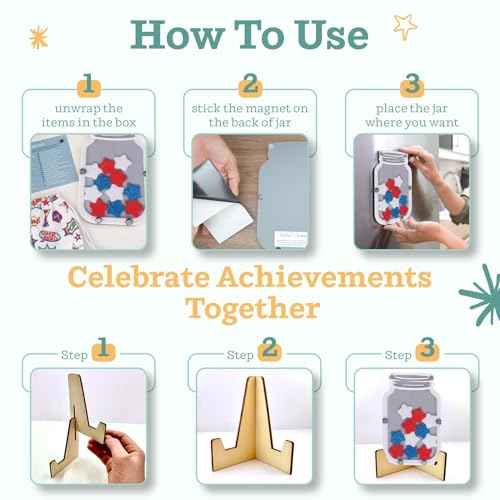 The Original Star Jar- Star Jar Reward Chart for Kids, Star Chart for Potty Training, Chore Chart for Kids Reward Jar, Magnetic Reward Jar Classroom, Reward Jars for Kids (Superhero Collection)
