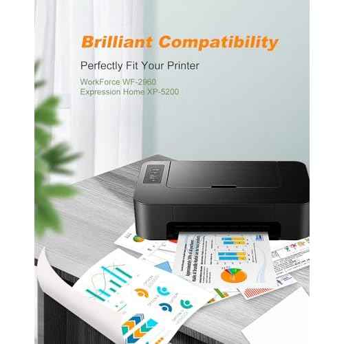 222XL Ink Cartridges Combo Pack Remanufactured Replacement for Epson 222 Ink Cartridges for Epson 222 XL 222XL for Epson XP-5200 Printer for Workforce WF-2960 Printer (4 Pack, 222 Ink)
