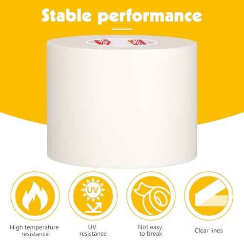 6 Rolls White Masking Tape 3 Inches Wide 2.83In ¡¿ 55Yd Beige White Painters Tape General Purpose Painters Tape for Wall Painting Masking Packaging, Upgraded Material