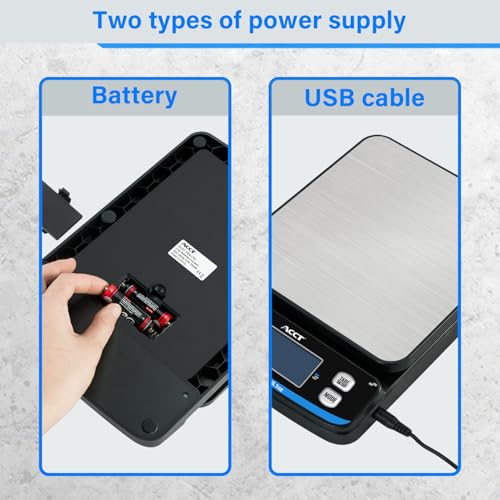 110 lb Digital Postal Scale with Stainless Steel Platform, Tare & USB Power