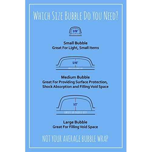 4 large rolls of Bubble Wrap total 700 feet, small bubble wrap 3/16 cushioning, 700 ft, heavy duty, perforated Every 12" Made in the USA by American Bubble Boy, bulk bubble wrap for moving, shipping