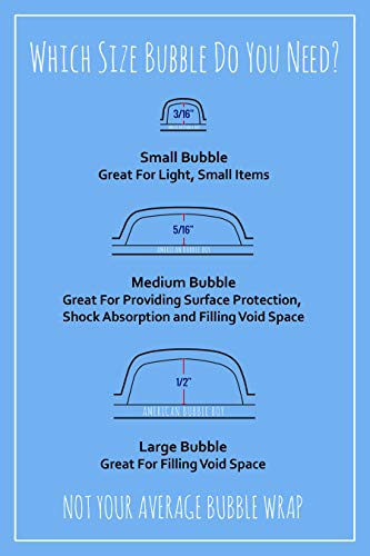 American Bubble Boy 700' Bubble Wrap - Heavy Duty Small Bubbles 3/16, Perforated Every 12", Bulk Packing for Moving & Shipping - Includes 4 Rolls