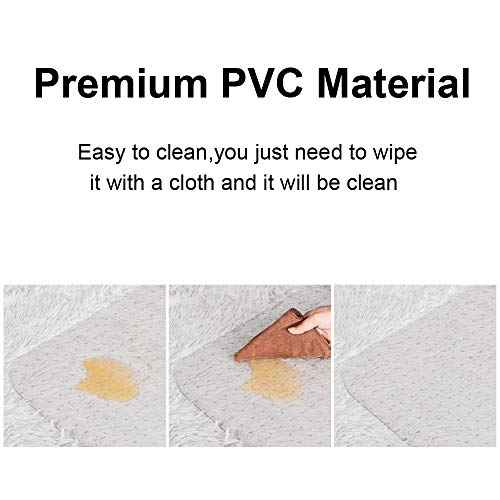 Azadx Clear Office Chair Mat for Low, Standard and No Pile Carpeted Floors, Plastic Computer Desk Chair Mat on Carpet for Easy Rolling, Durable Carpet Protector Mat (36 x 48'' Rectangle)