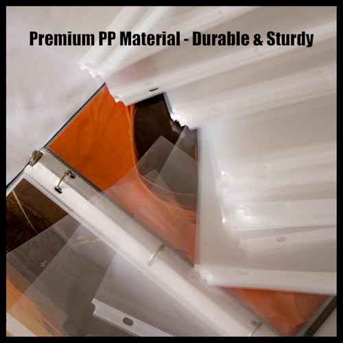 50 Pack Clear Sheet Protectors for 3 Ring Binder, Polypropylene Acid-Free Material, 8.5 x 11 Inch Letter Size, Protector of Your Documents