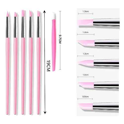 Polymer Clay Tools, Dotting Tools, Nail Art, Air Dry Clay, Sculpting Painting Embossing Scoring Modeling, Ball Stylus Pen, Rock, Silicone, Langqun