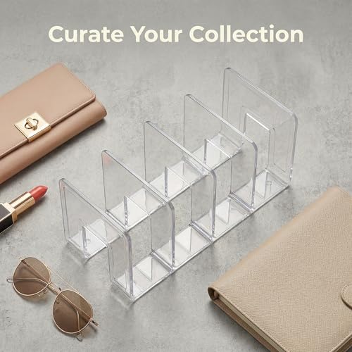 Yuixoseu 4 Pack Clear Acrylic Purse & Small Bag Organizer for Closet & Desk